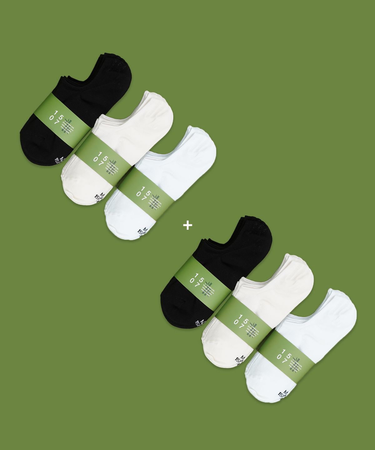 일오공칠(IL-O-GONG-CHIL) [10PACK+10PACK] 1507 모노 뱀부 히든 삭스 (페이크 삭스) _ 아이보리/블랙/스노우 화이트