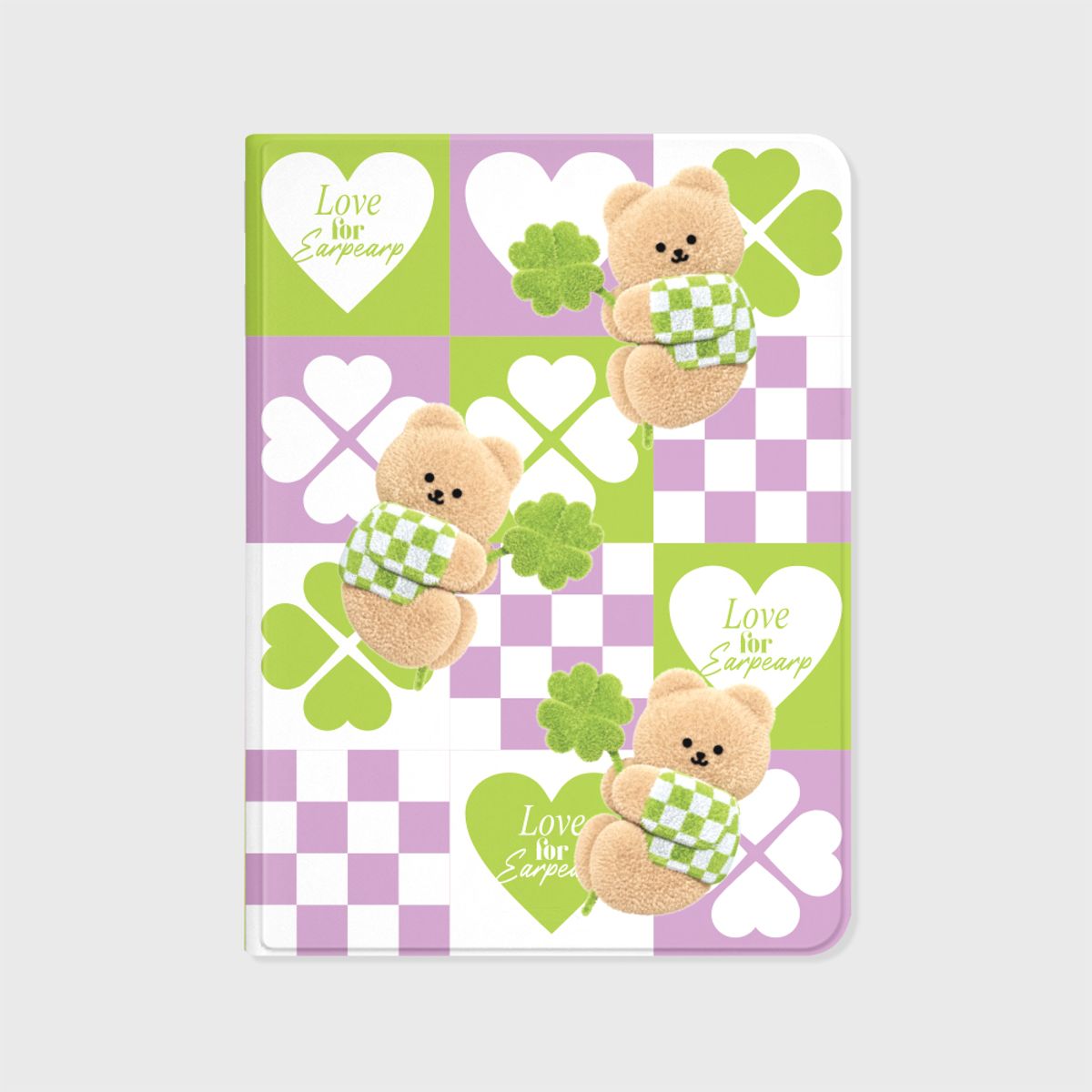 어프어프(EARPEARP) CLOVER COVY PATTERN-PURPLE(아이패드-커버)
