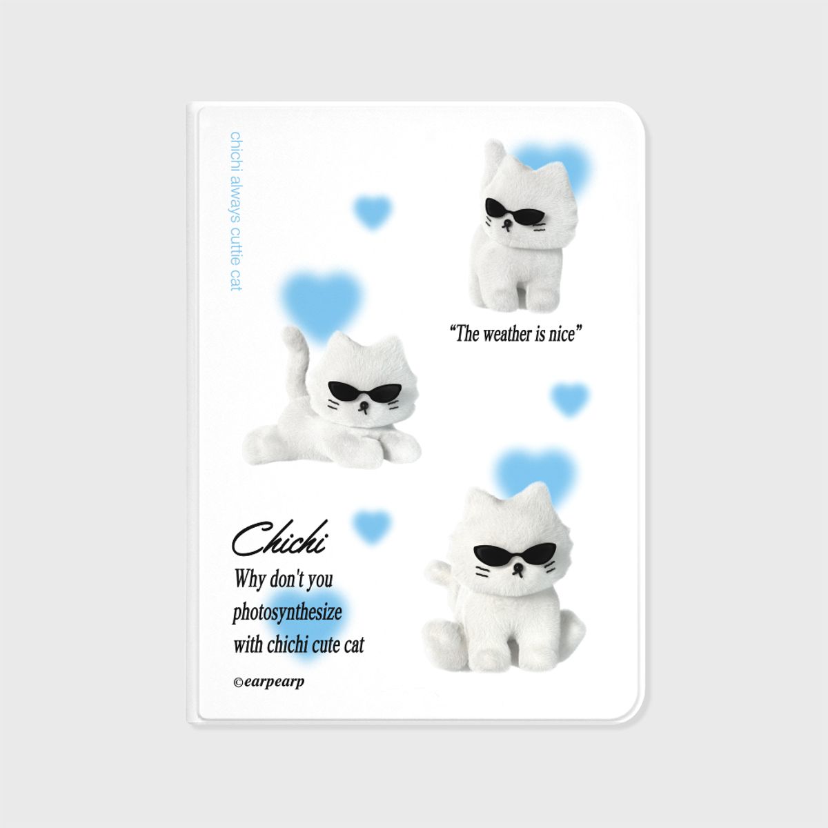 어프어프(EARPEARP) SUNGLASSES CHICHI HEART-WHITE(아이패드-커버)