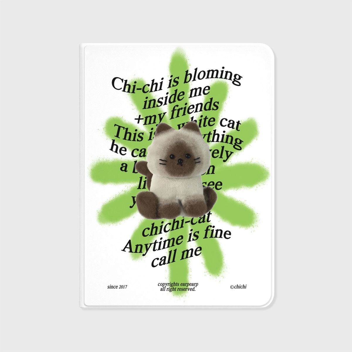 어프어프(EARPEARP) BLOOMING SIAMESE CHICHI-WHITE(아이패드-커버)