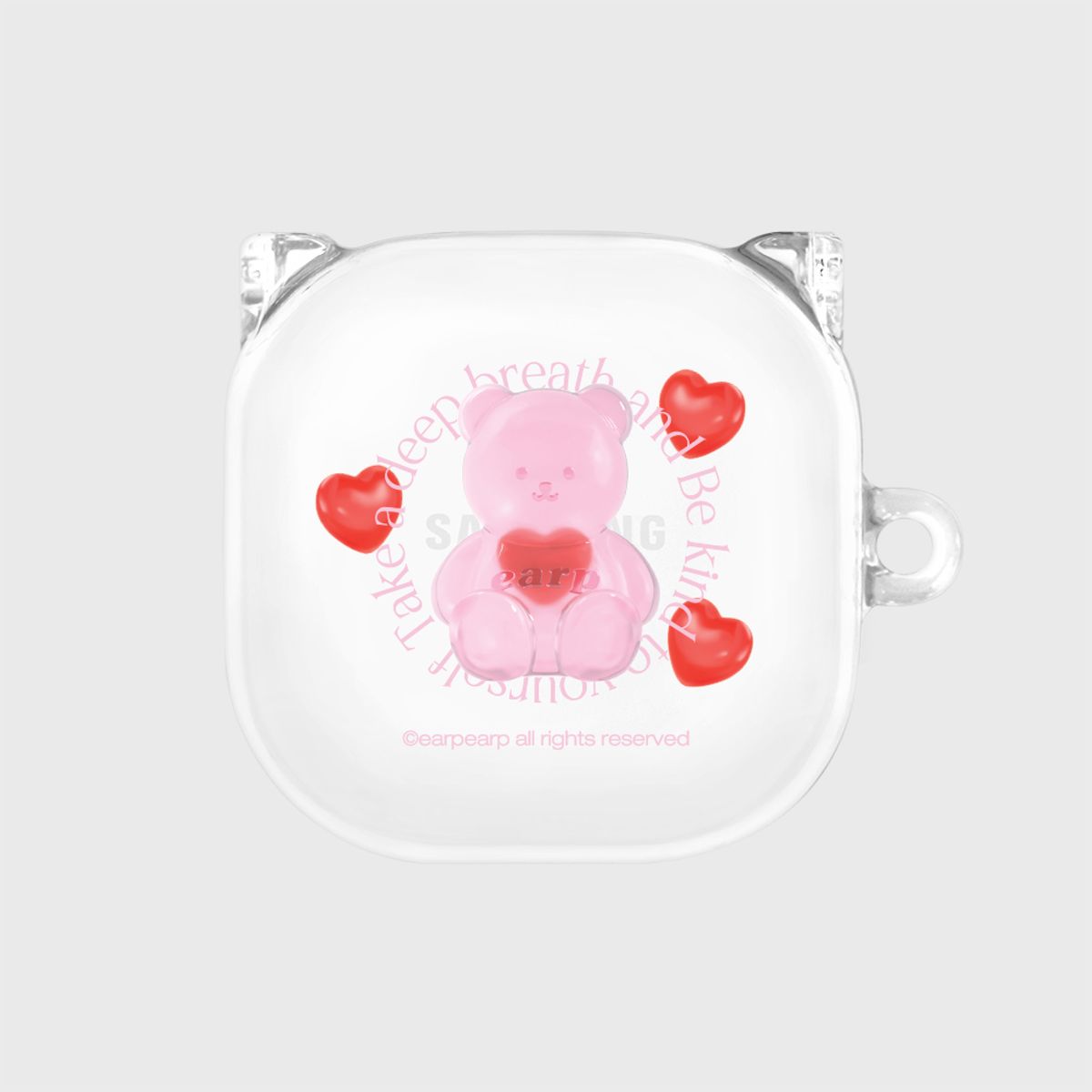 어프어프(EARPEARP) HEART JELLY COVY-PINK(버즈-클리어하드)