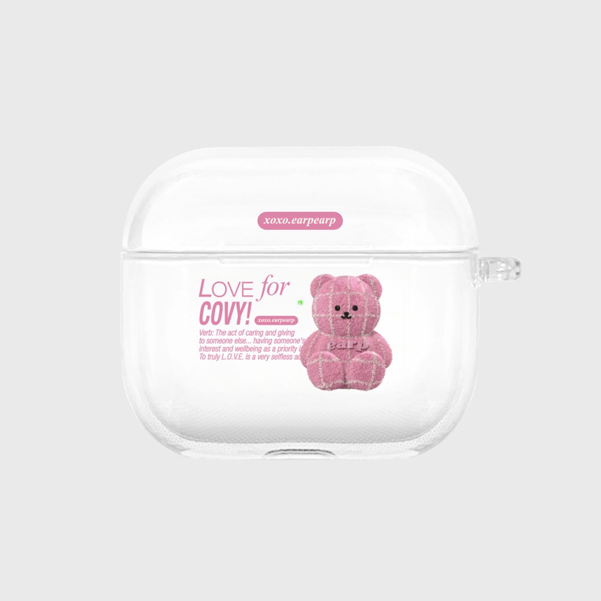 어프어프(EARPEARP) GRID FUR PINK COVY(에어팟3-클리어하드)