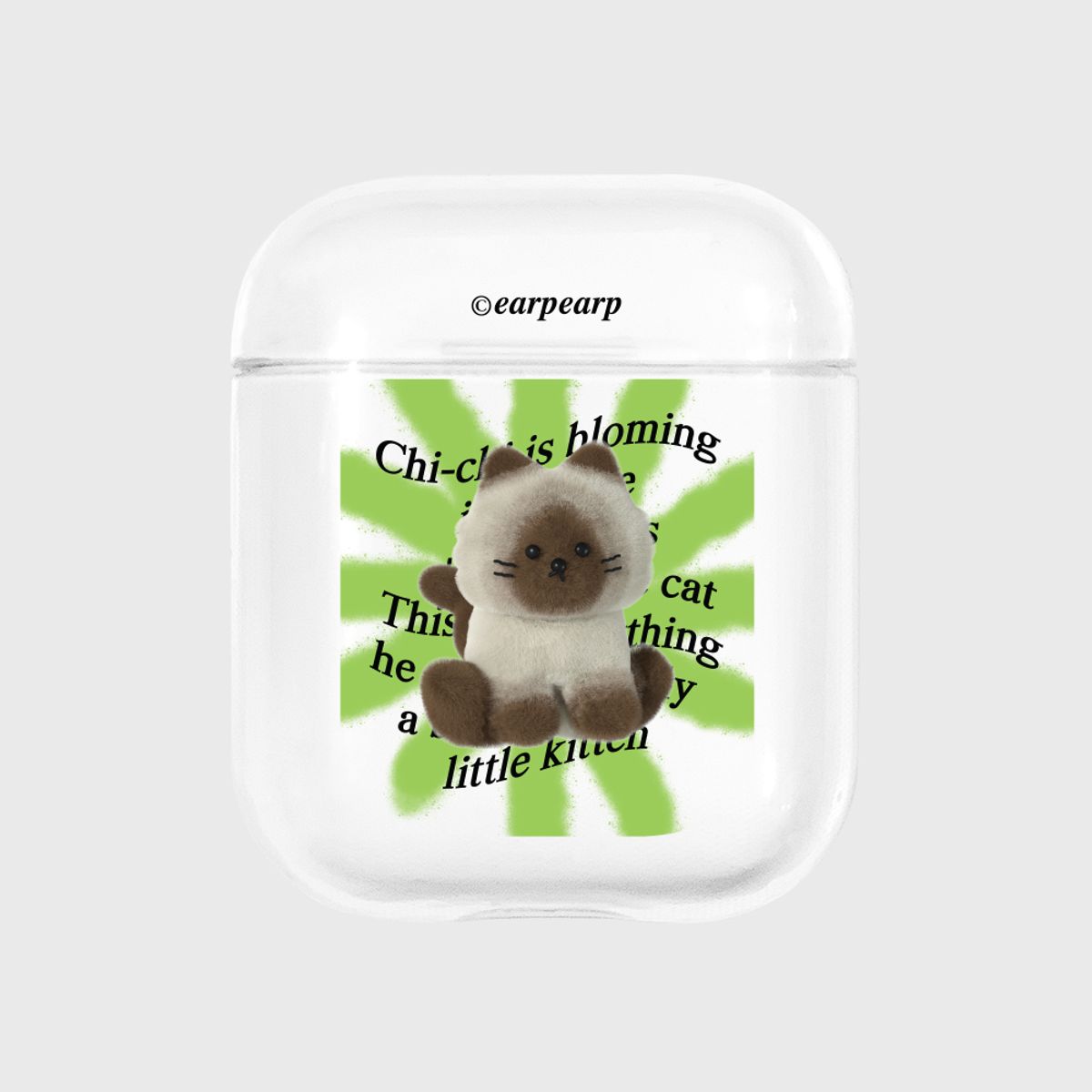 어프어프(EARPEARP) BLOOMING SIAMESE CHICHI(에어팟-클리어)