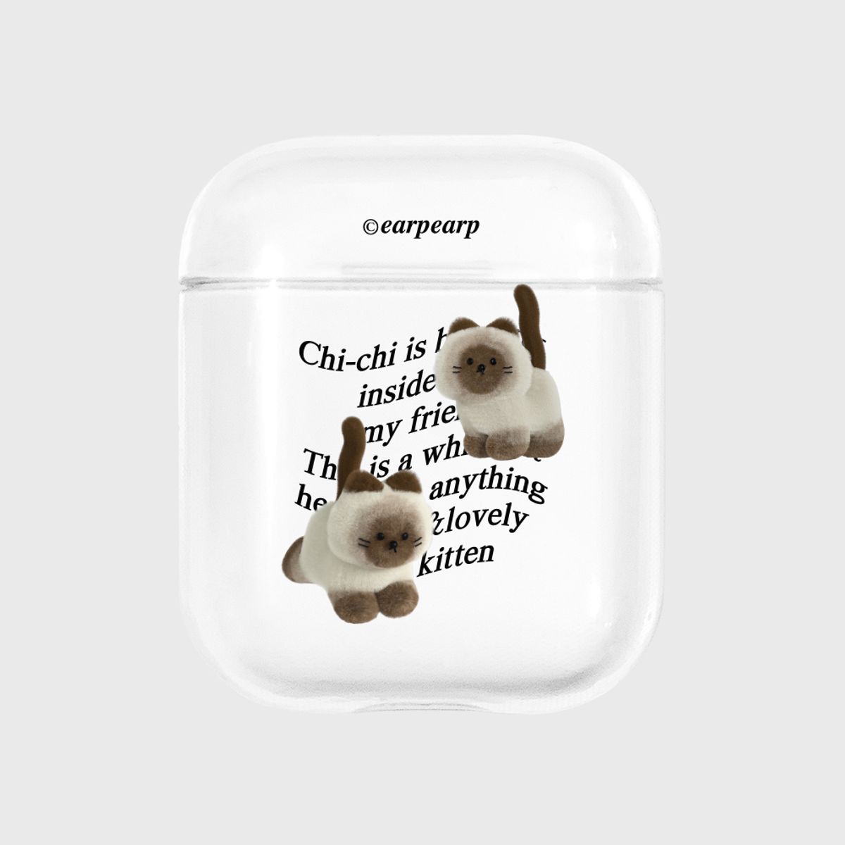 어프어프(EARPEARP) SIAMESE CHICHI PATTERN(에어팟-클리어)