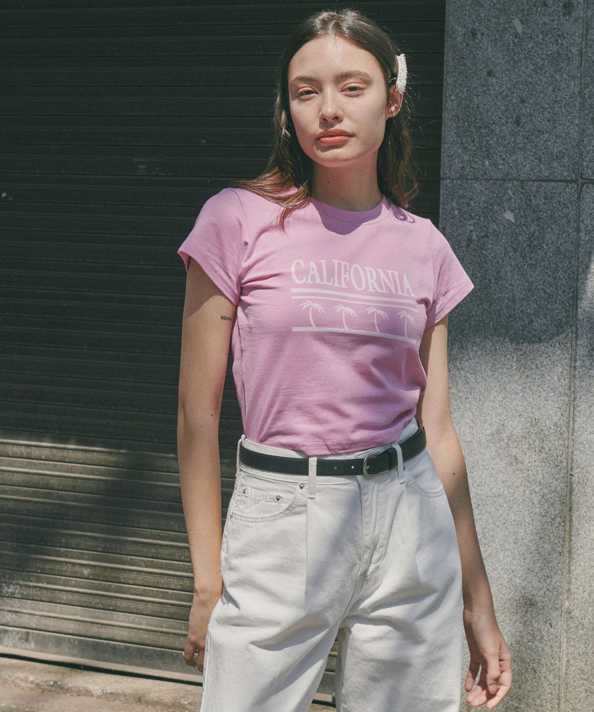 쏘이르(SO IR) CALIFORNIA T-SHIRT - PINK