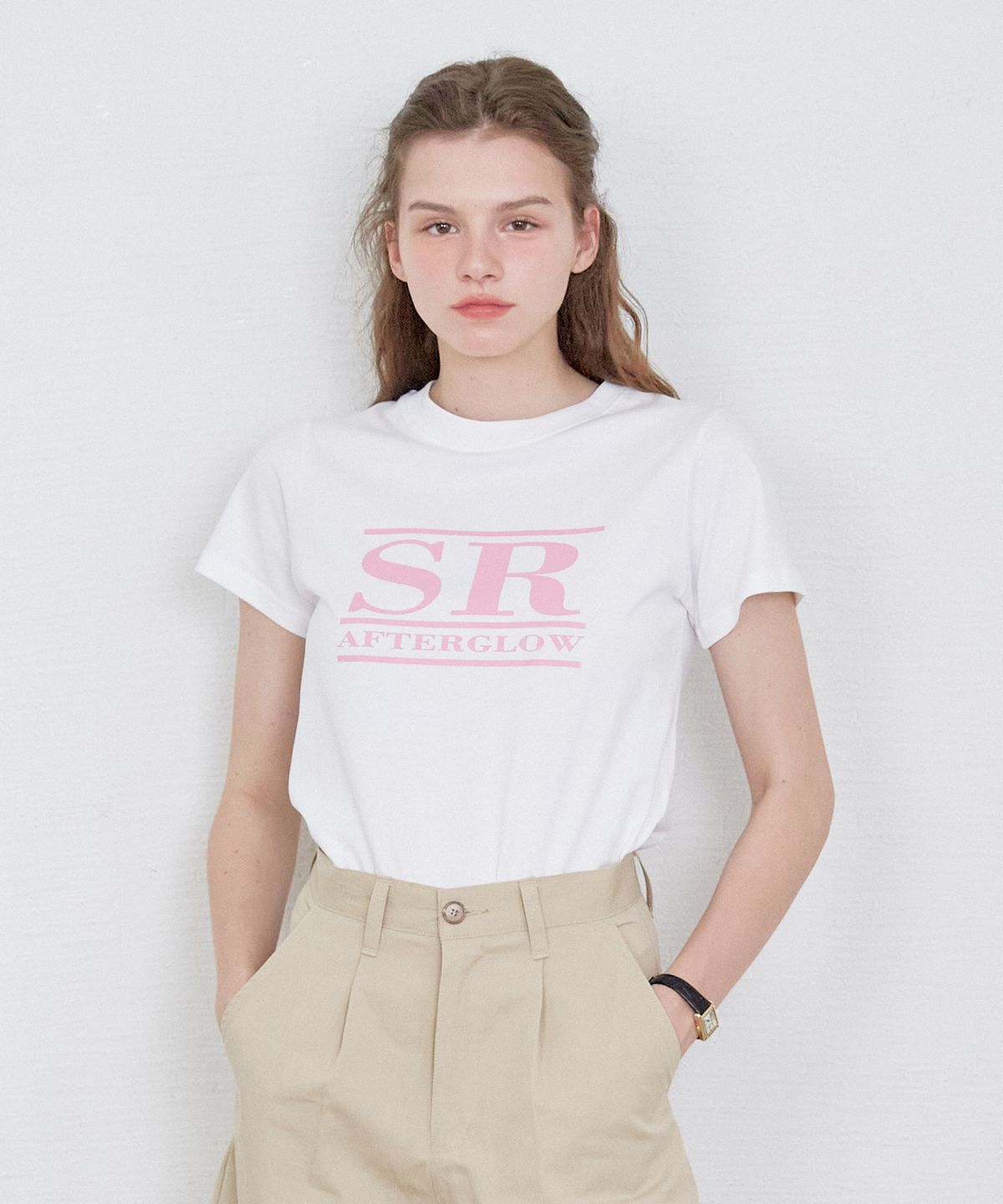 쏘이르(SO IR) SR T-SHIRT - WHITE+PINK