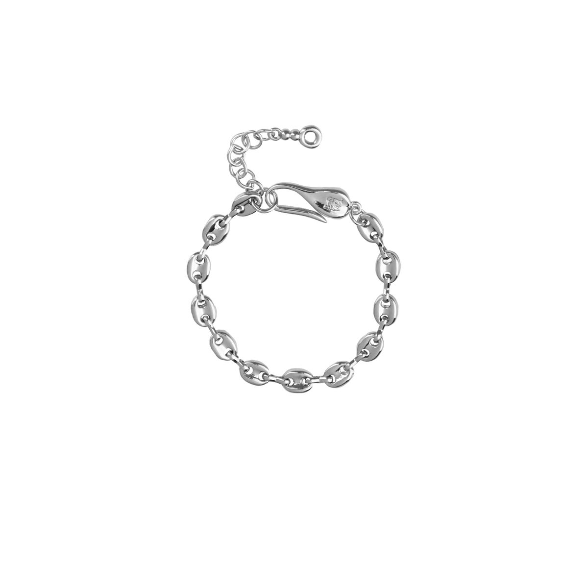 로울(LOWOOL) Silver small pignose chain bracelet