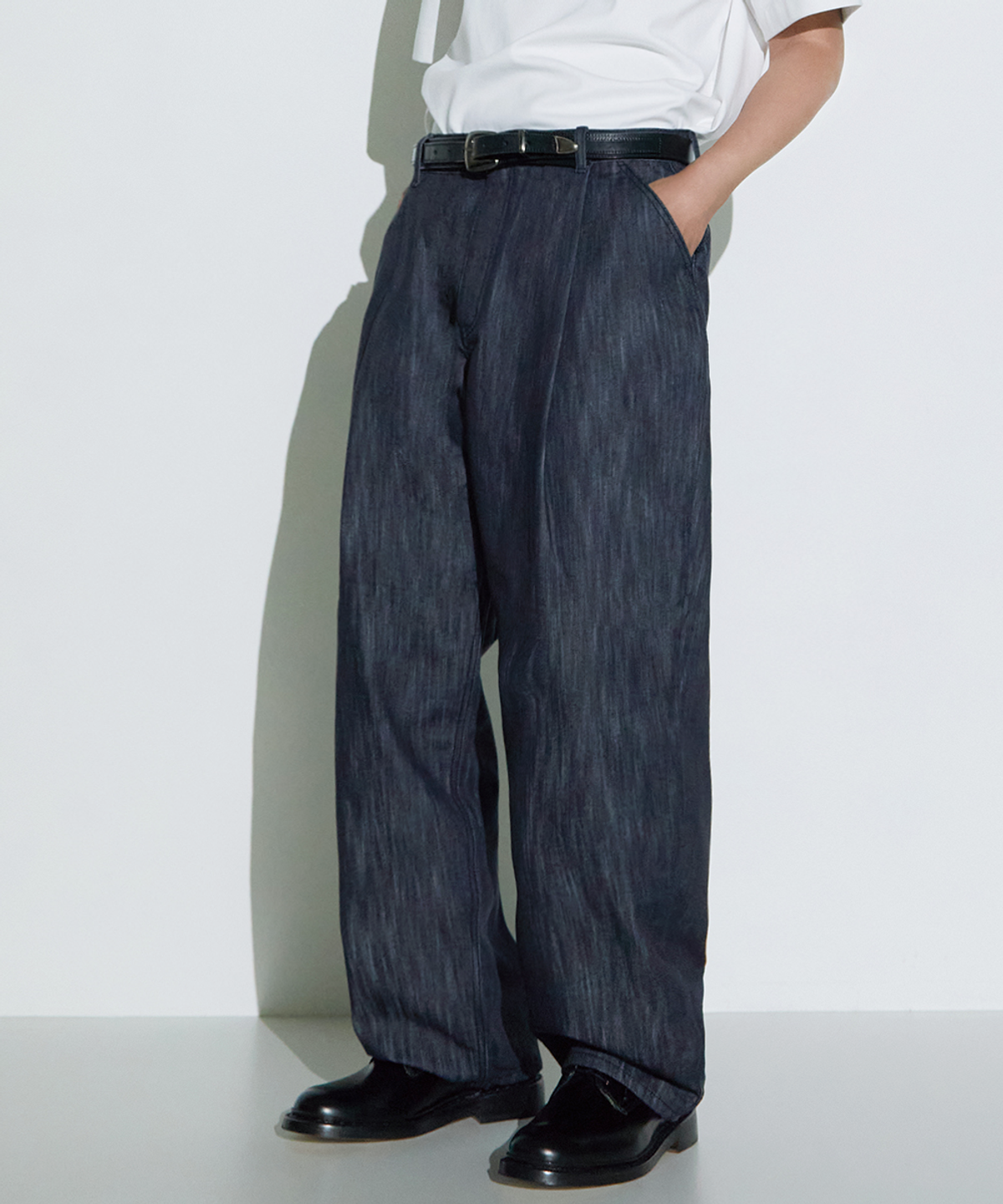 오더아카이브(ORDER ARCHIVE) One Pintuck wide 04 - Non fade rough indigo