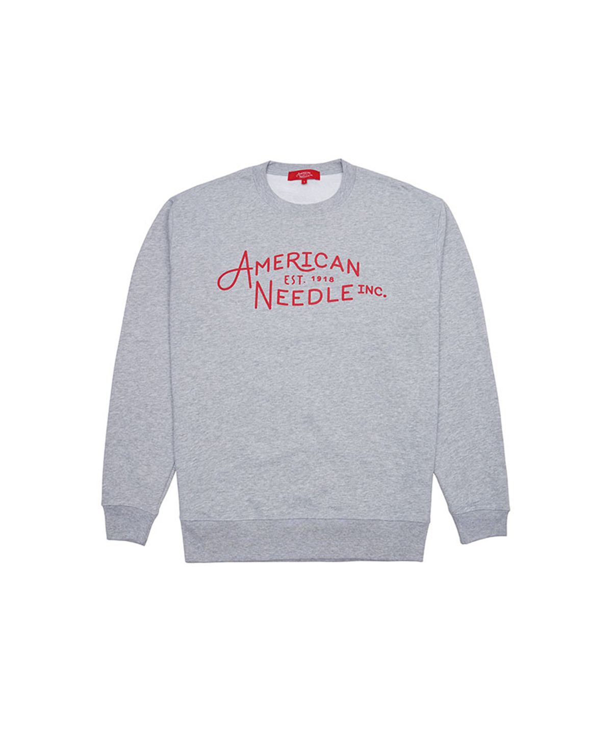 아메리칸니들(AMERICAN NEEDLE) AN CREW NECK SWEAT SHIRT - MIXED GREY
