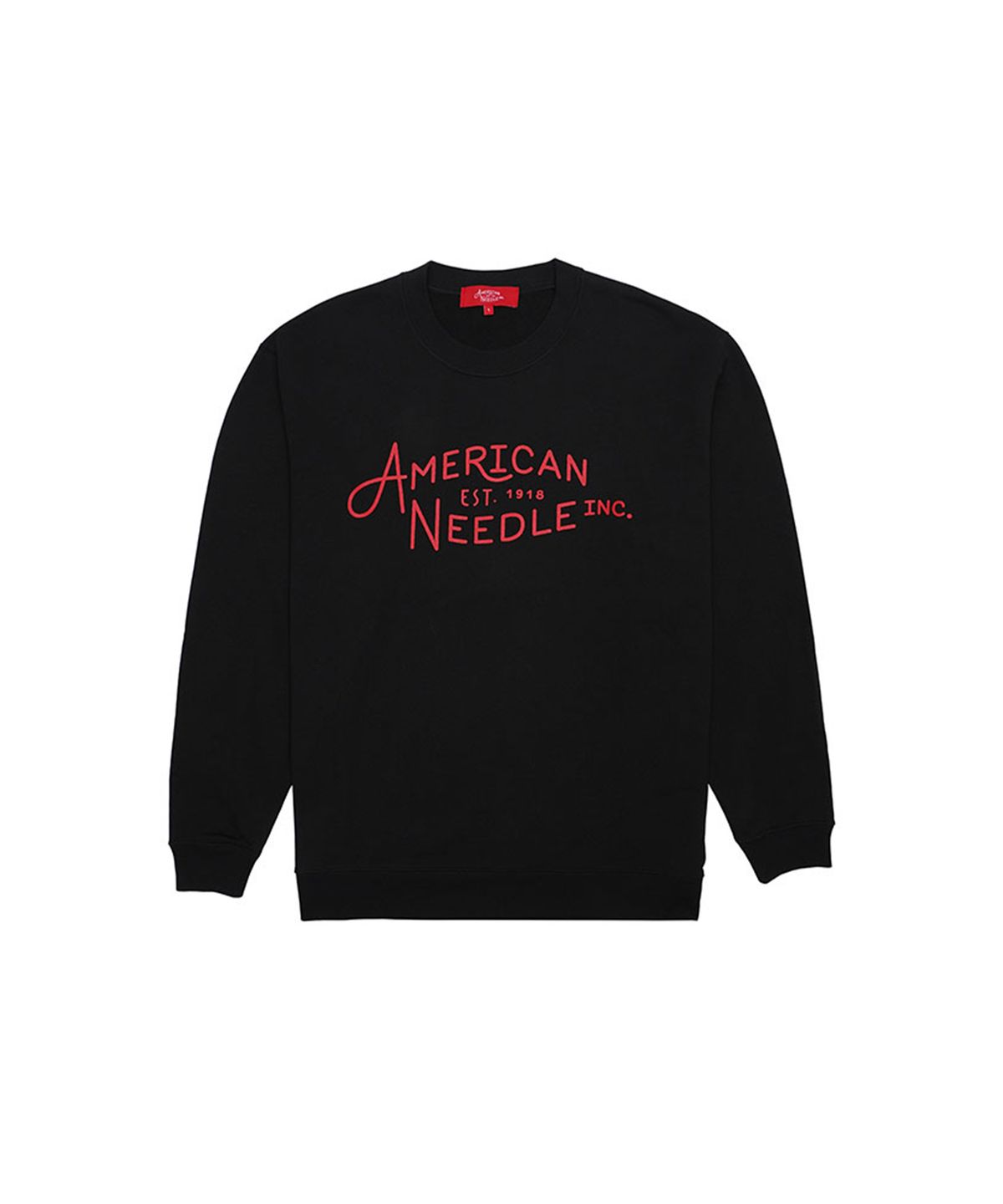 아메리칸니들(AMERICAN NEEDLE) AN CREW NECK SWEAT SHIRT - BLACK