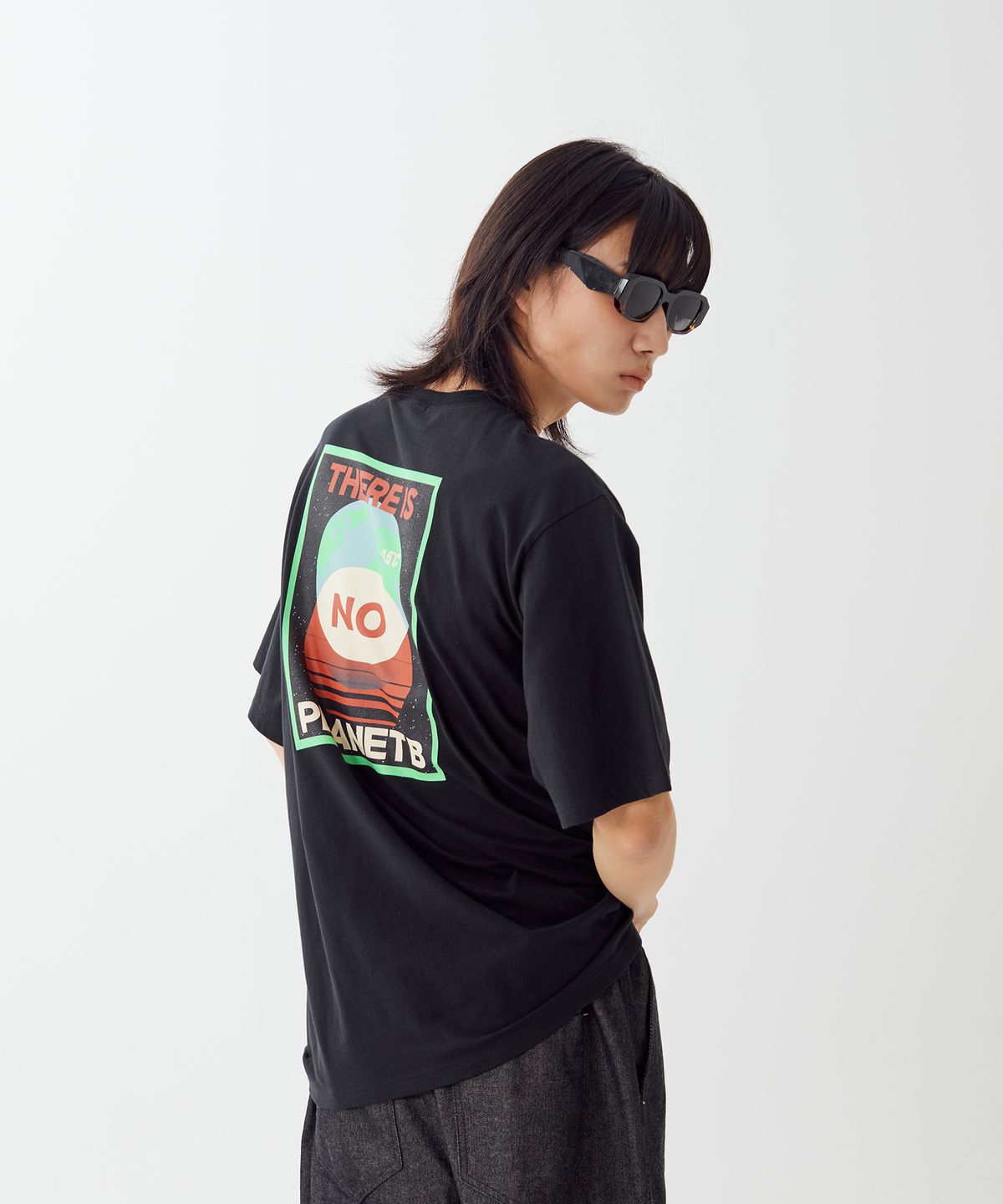 폴루션(POLLUTION) Poster Half T-Shirt(PUNCMTS012_BK)