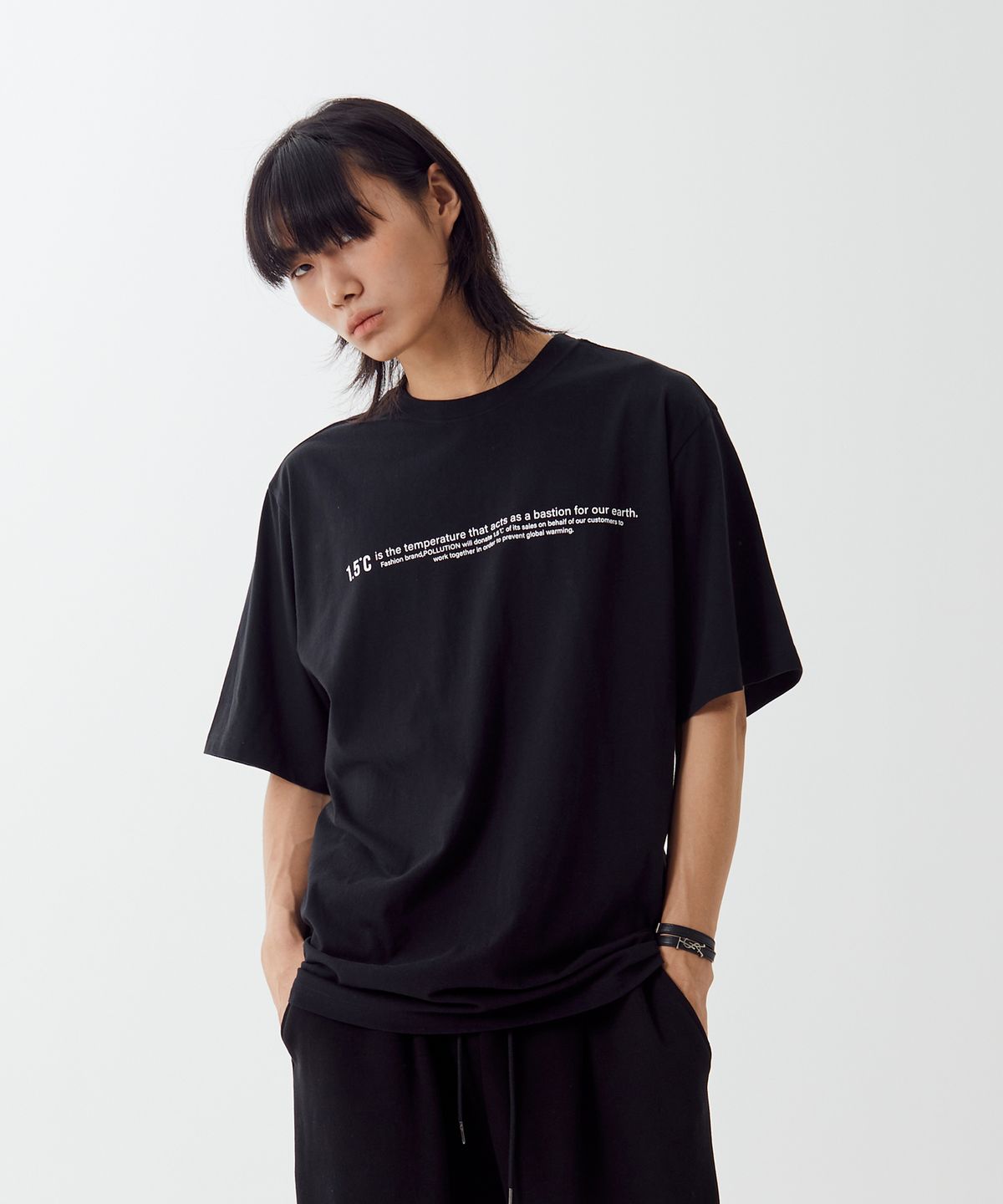 폴루션(POLLUTION) Board Half T-shirt(PUNCMTS008_BK)