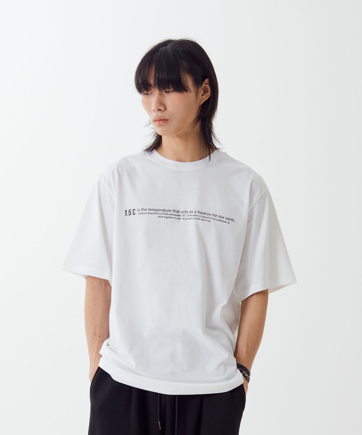 폴루션(POLLUTION) Board Half T-shirt(PUNCMTS008_WH)