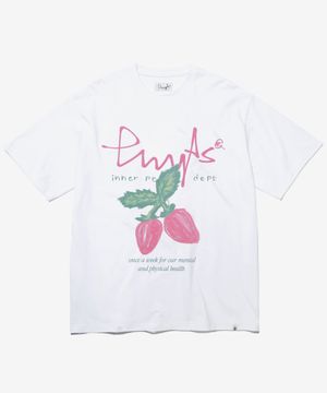 스트로베리 반팔티셔츠_화이트/핑크