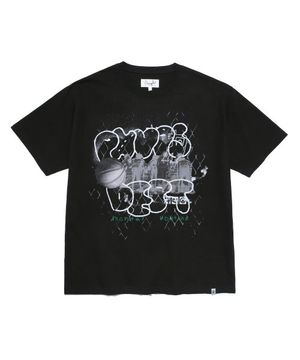 베스킷볼 컬리지 반팔티셔츠_블랙/화이트