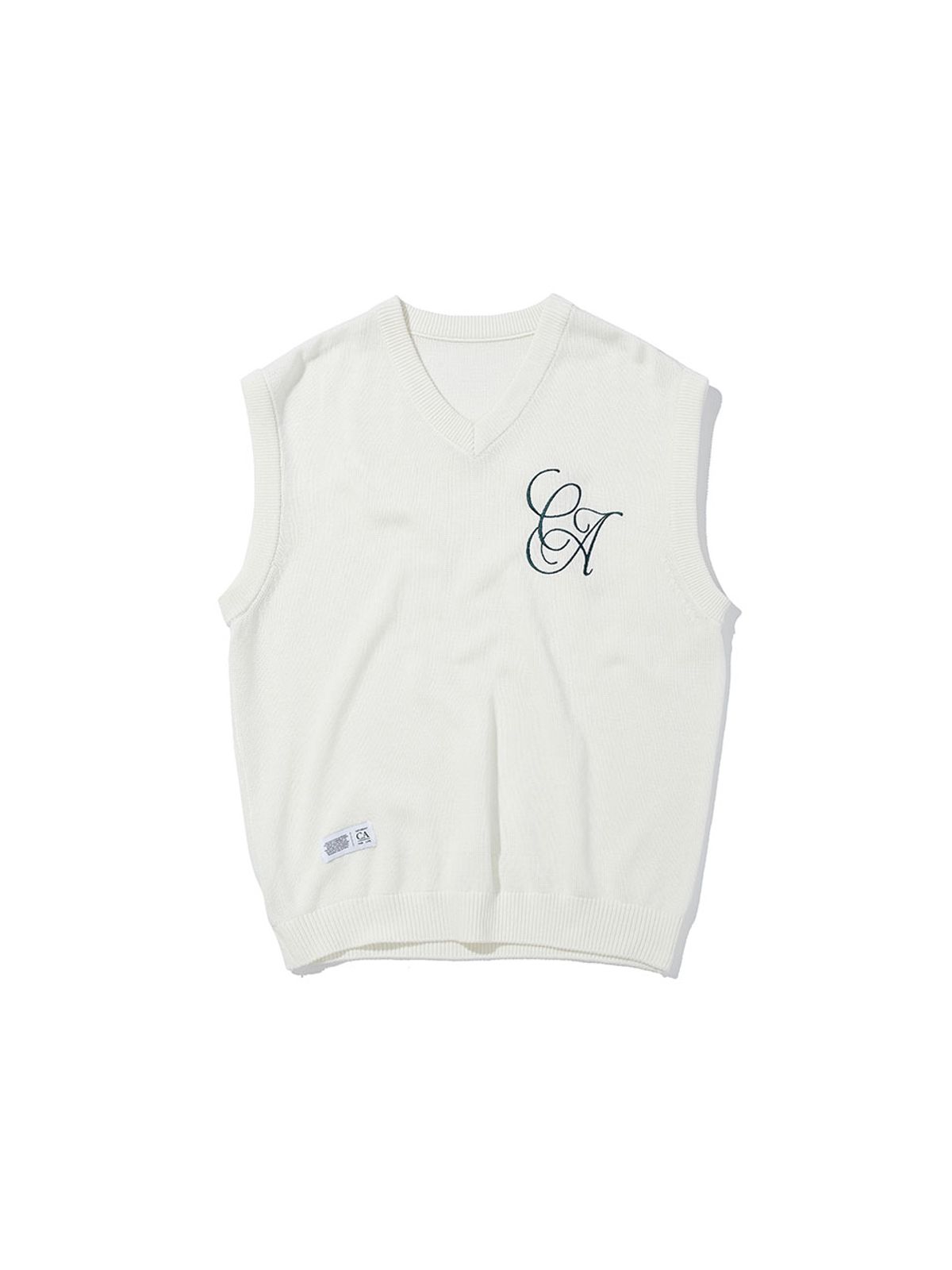 클럽액티비티(CLUBACTIVITY) CA Logo Knit Vest Ivory