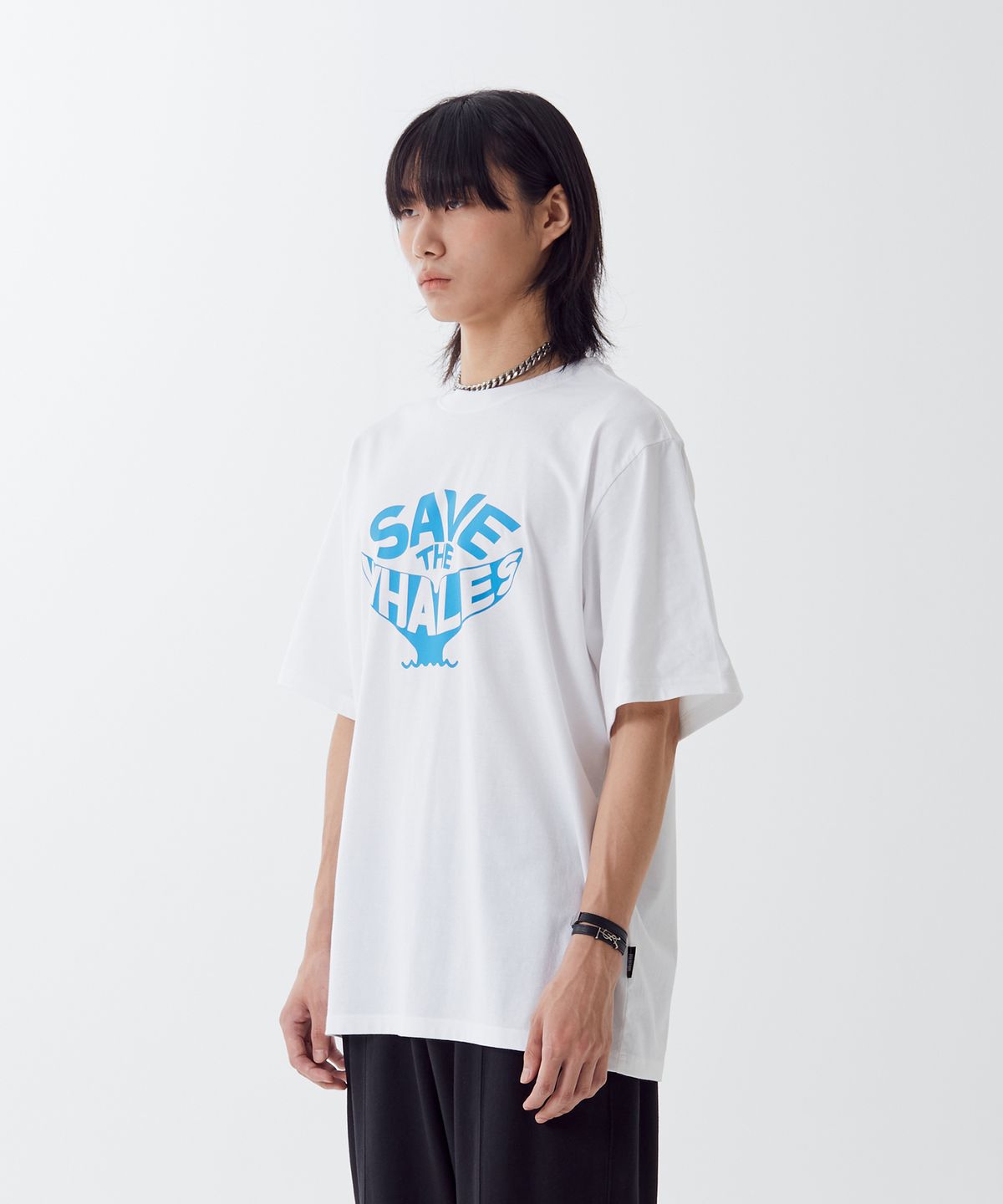 폴루션(POLLUTION) Whale Series-2 Half T-Shirt(PUNCMTS018_WH)