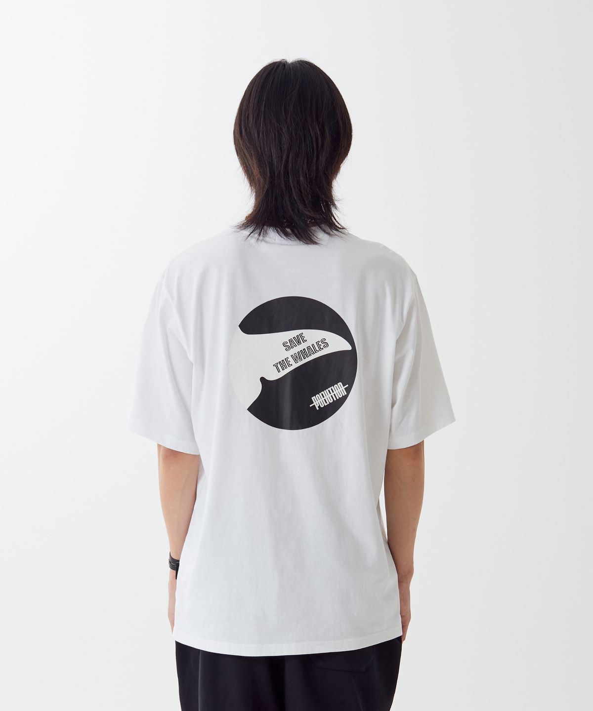 폴루션(POLLUTION) Whale Series-1 Half T-Shirt(PUNCMTS017_WH)