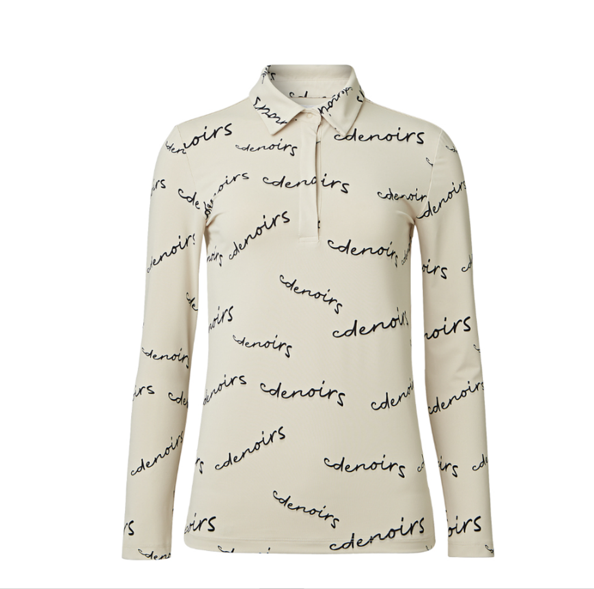 씨드느와(C DE NOIRS) WOMEN LETTERING LONE-SLEEEVE (BEIGE)
