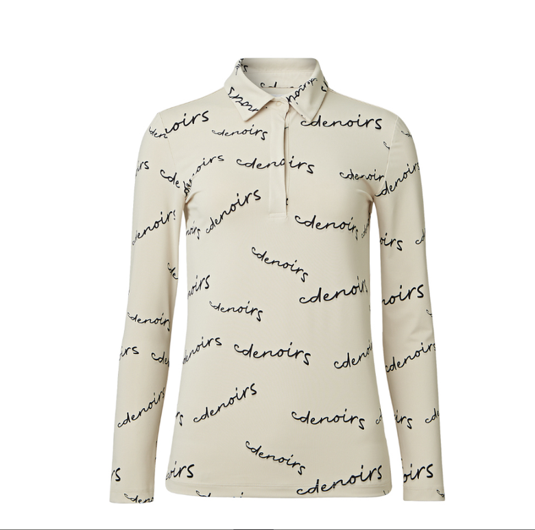 WOMEN LETTERING LONE-SLEEEVE (BEIGE)