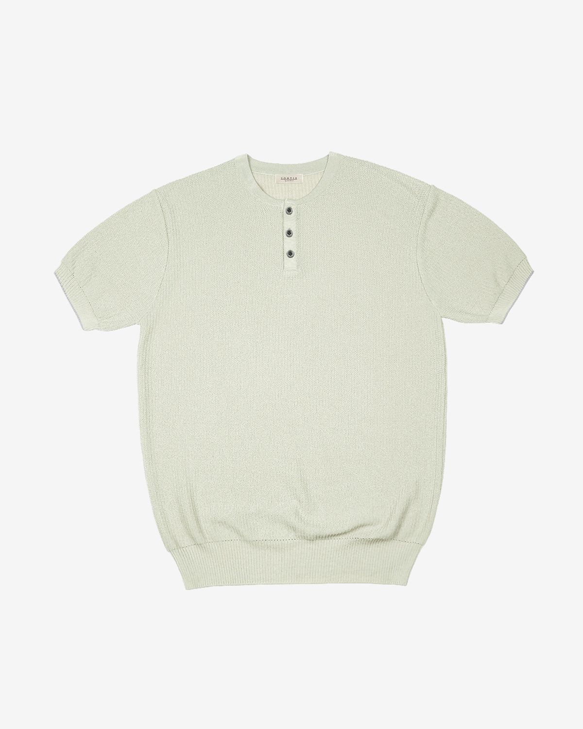 솔티(SORTIE) Texture Henly neck Knit (Oatmeal)