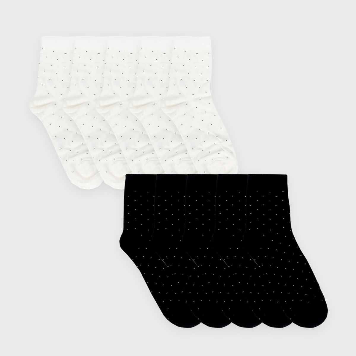 삭스에이(SOCKSA) [10PACK] 유니섹스 베이직 200N 도트 긴양말