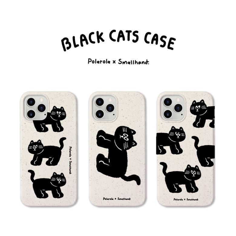 밀짚성분으로 유래한 폰케이스 3 Black Cats