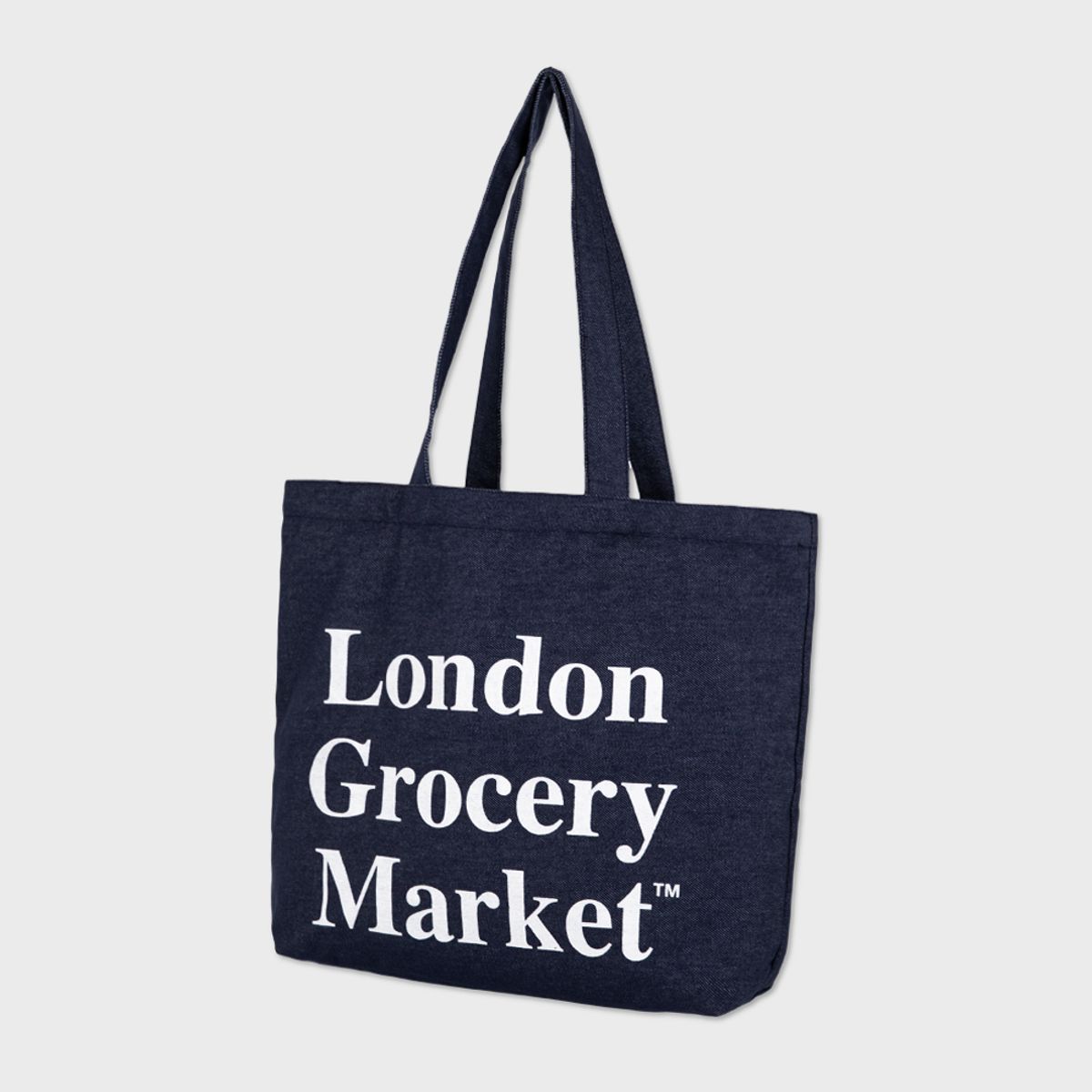 런던그로서리마켓(LONDON GROCERY MARKET) Cotton Market Bag (Denim)