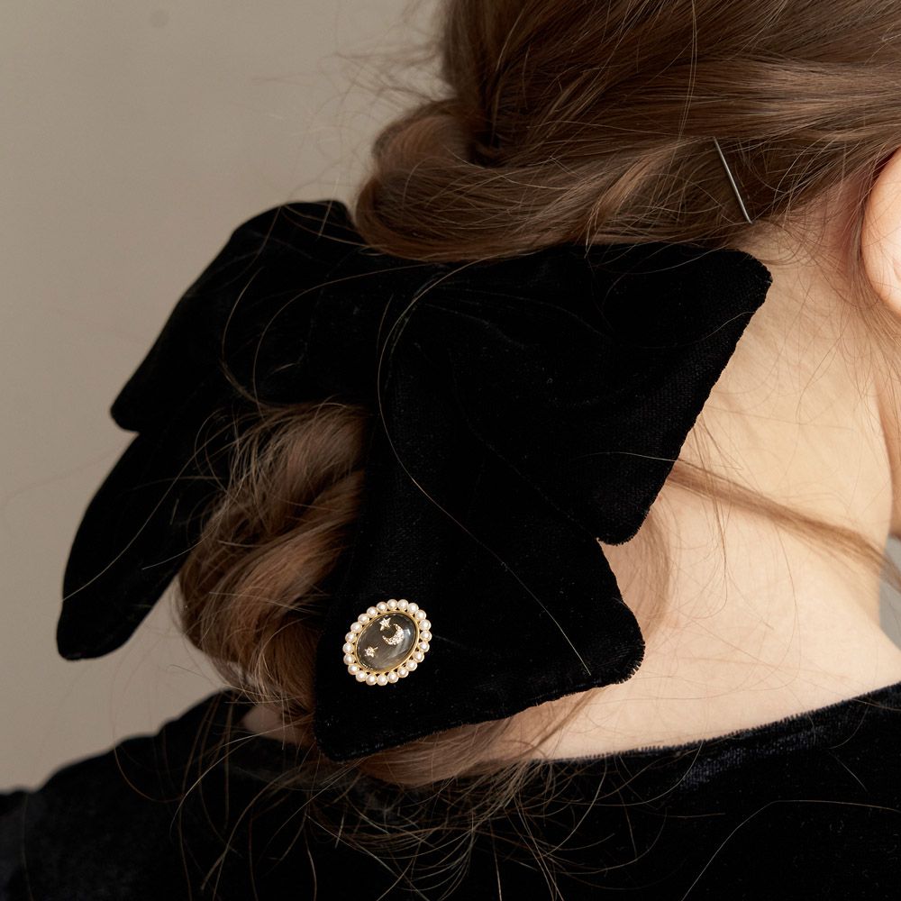 MUSINSA | TATIANA Mary Velvet Ribbon Hairpin_HB0099