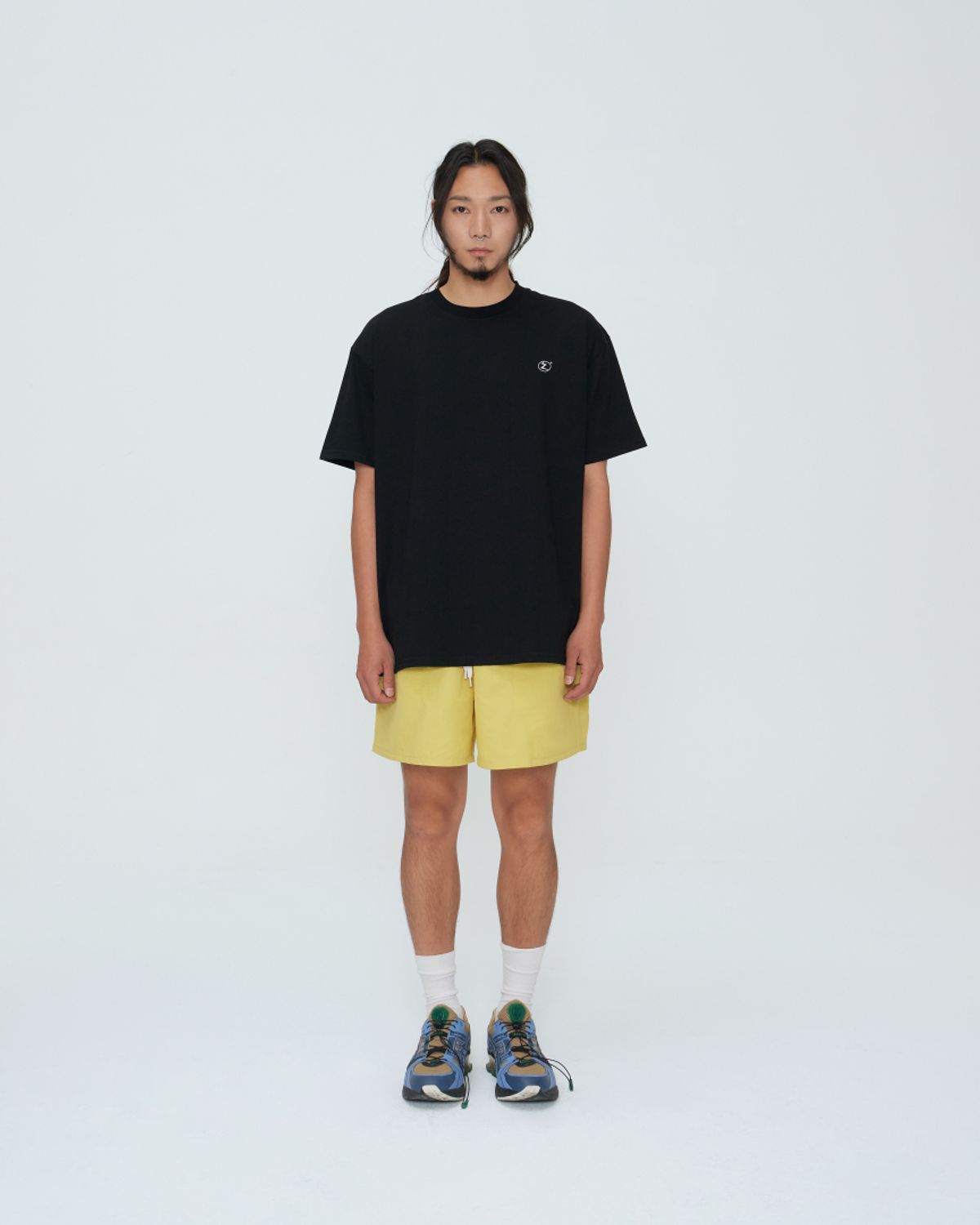 쿤타치(KUNTACH) Embroidered basic logo ShortSleeve[black]