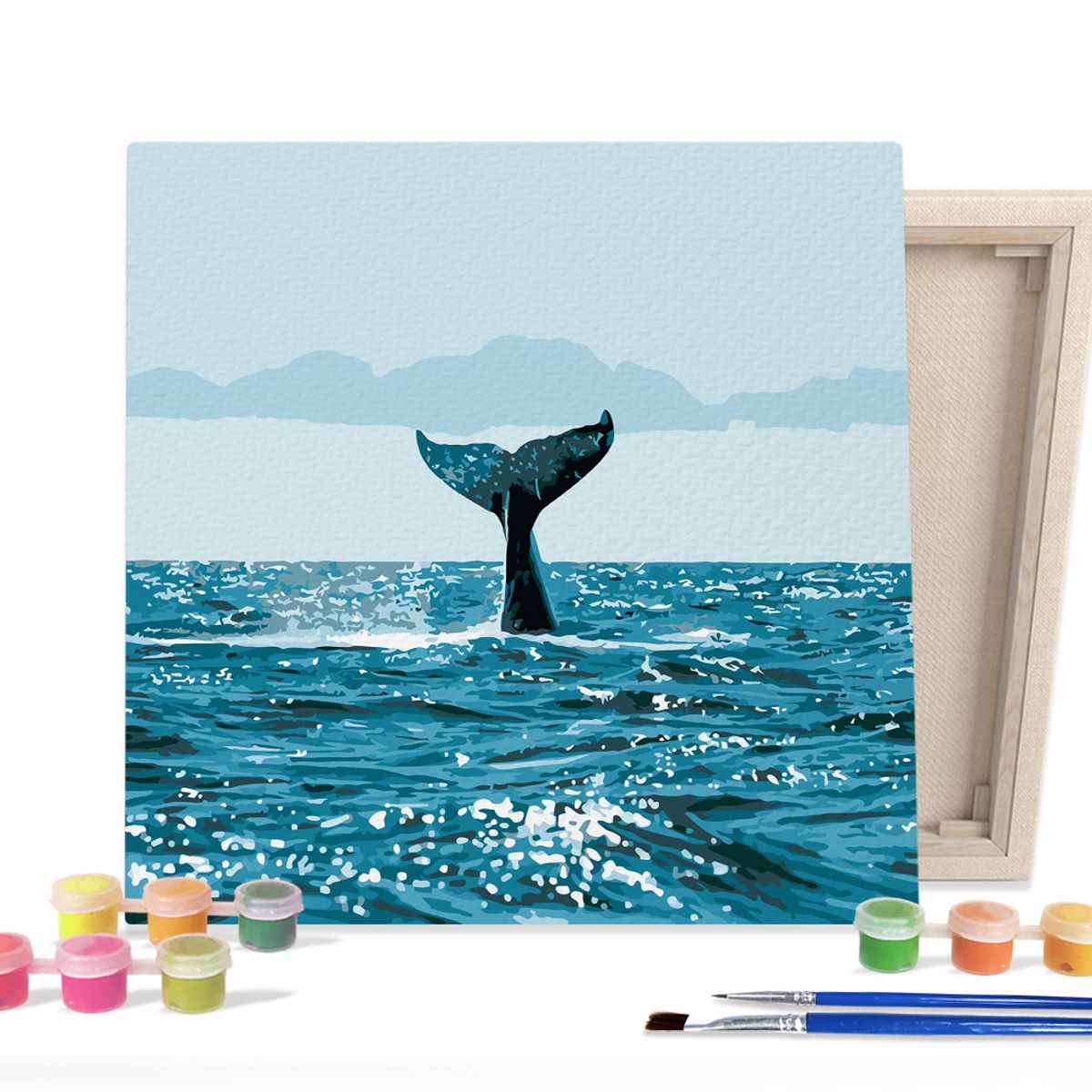 아이러브페인팅(ILOVEPAINTING) DIY캔버스형 그림그리기 25x25cm 고래의 춤