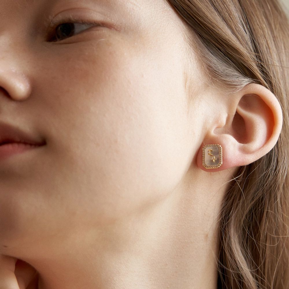 イヤリング TATIANA Silver 925 Naver Mignon Cubic Square Earrings EC1702 MUSINSA | TATIANA [Silver 925] Naker Mignon Cubic Square