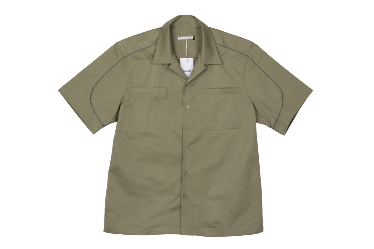 쿤타치(KUNTACH) Line GABARDINE Half Shirts[olive green]