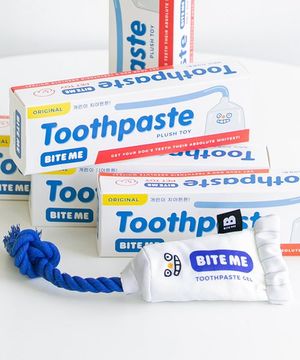 강아지 치카치카 치약 치실로프 장난감 (삑삑/치실)