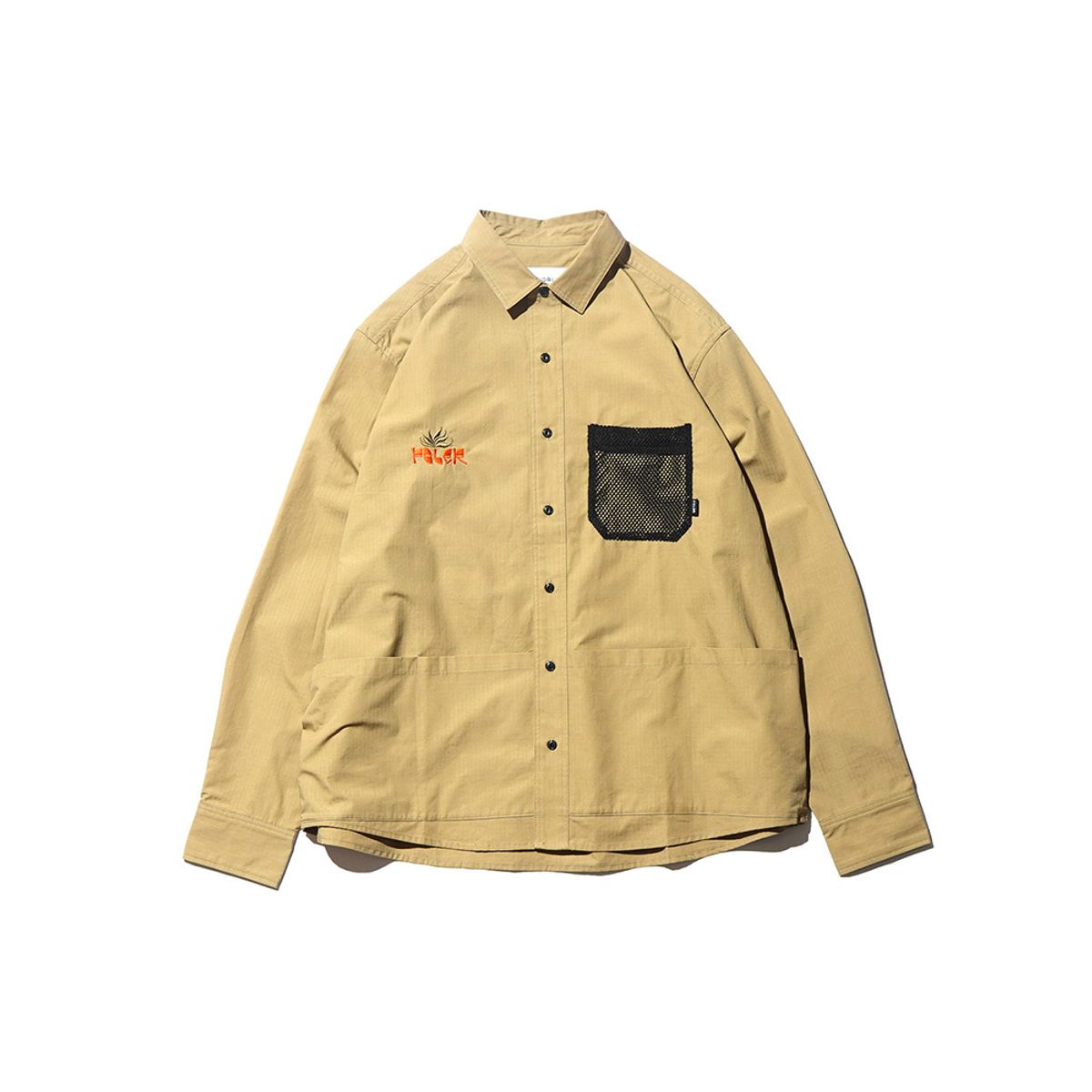 폴러스터프(POLERSTUFF) CT RIP MULTI POCKET  L/S RELAX FIT SHIRT JKT BEIGE