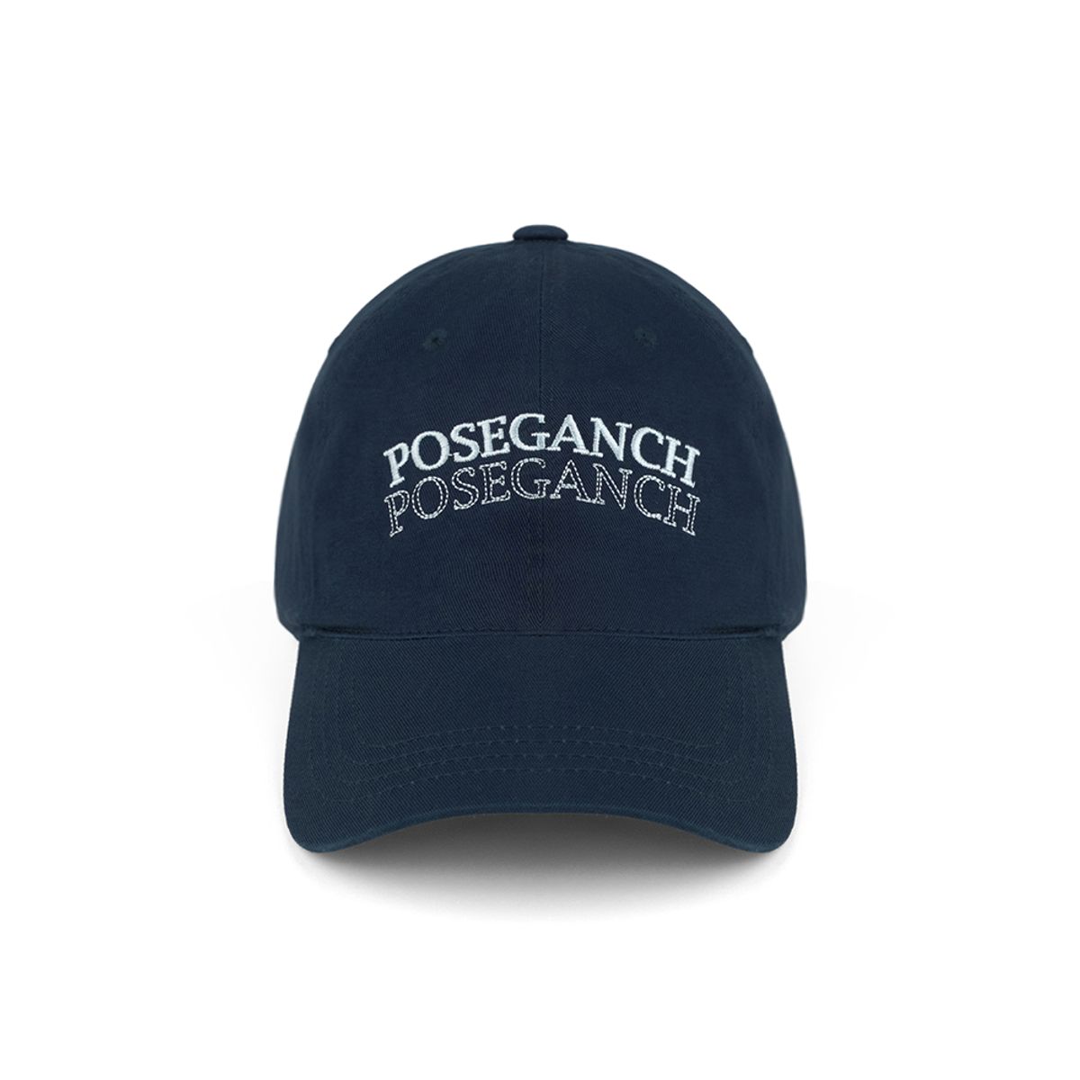 포즈간츠(POSEGANCH) 시그니처 로고 볼 캡 네이비