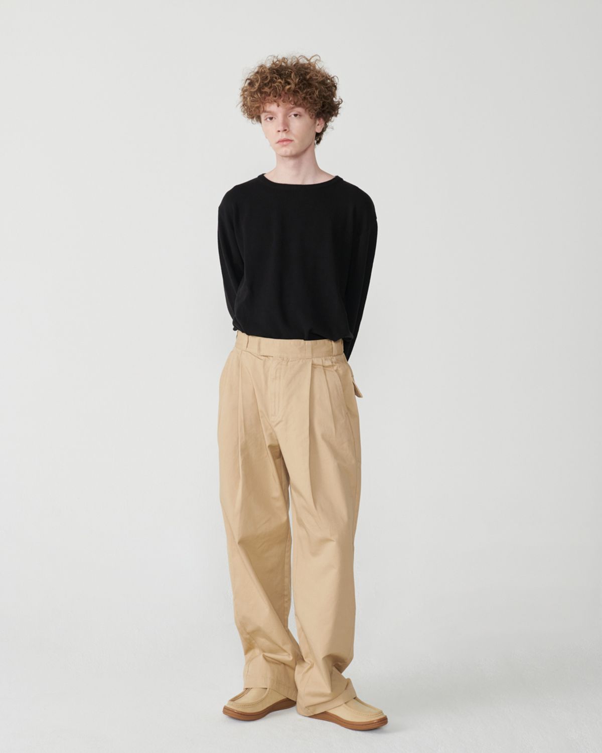 안트렉트(ENTRACTE) Wide Chino Pants BEIGE