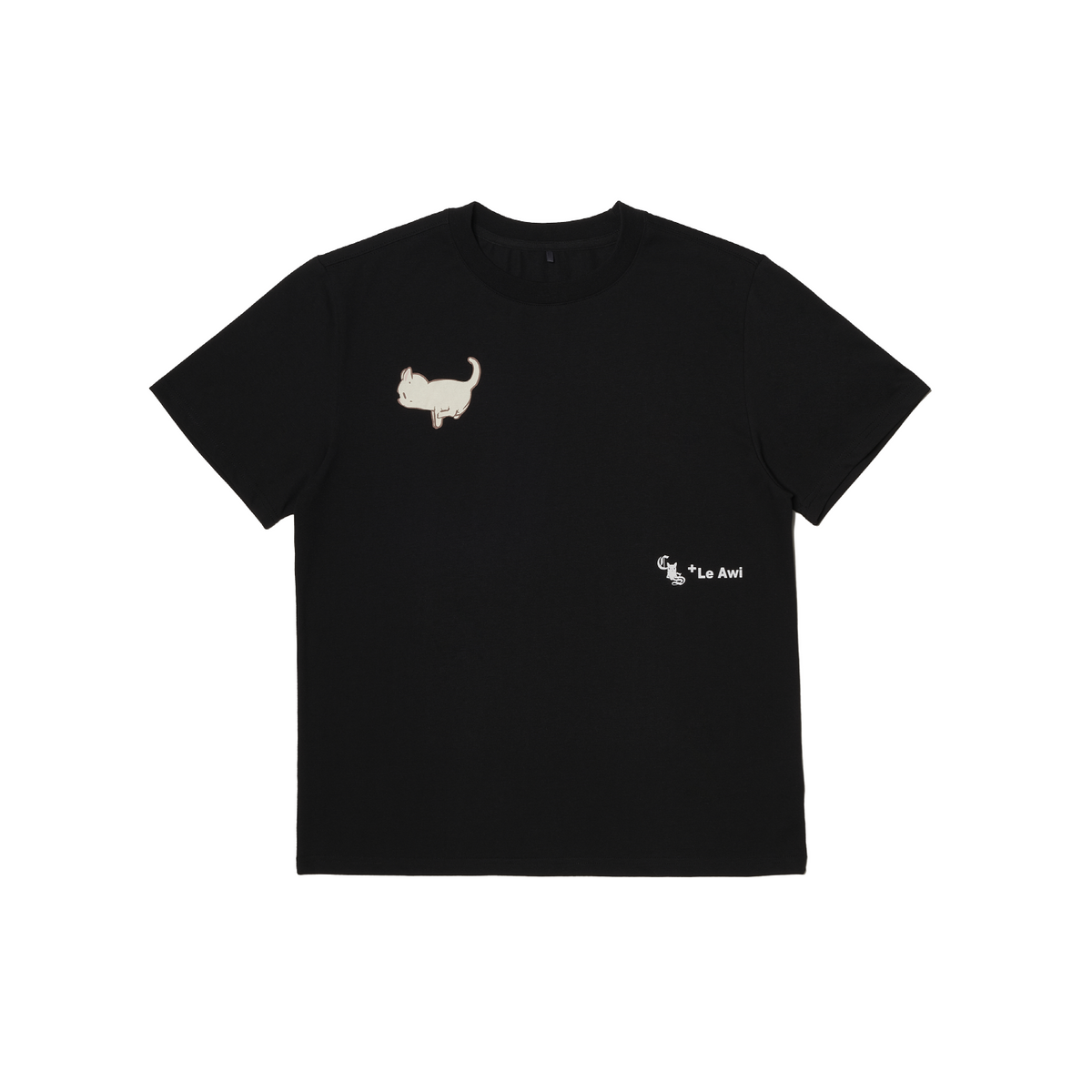 르아위(LEAWI) RUNNING CAT TSHIRT BLACK