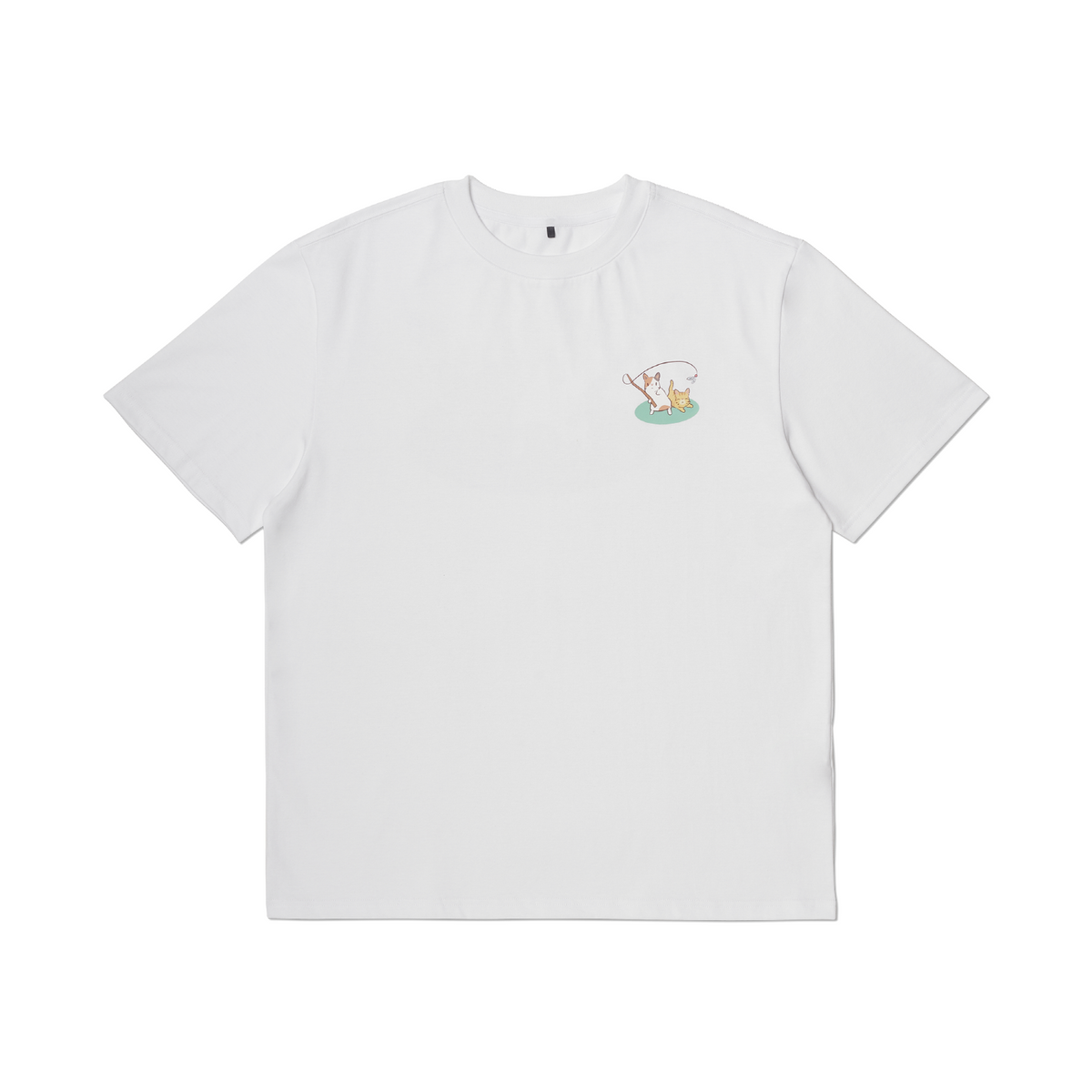 르아위(LEAWI) FISHING CAT TSHIRT WHITE
