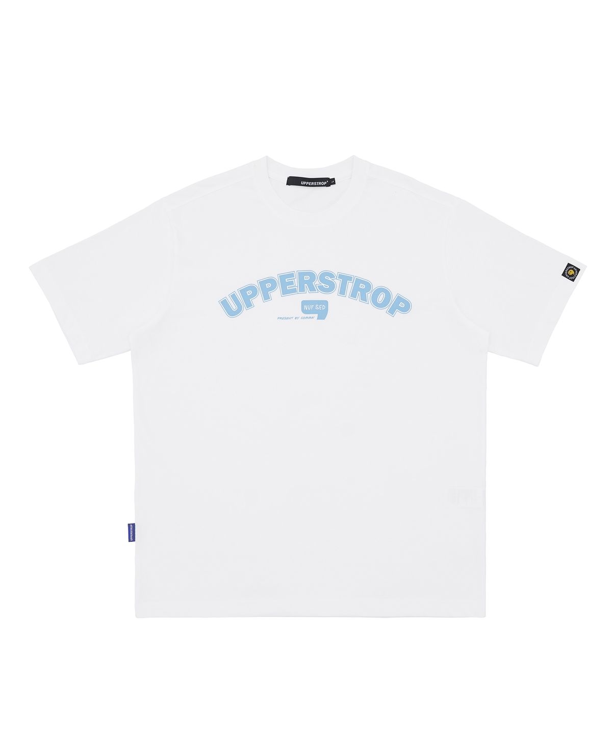 어퍼스트롭(UPPERSTROP) [UP9609] 어센틱 아치로고 반팔 티셔츠 화이트