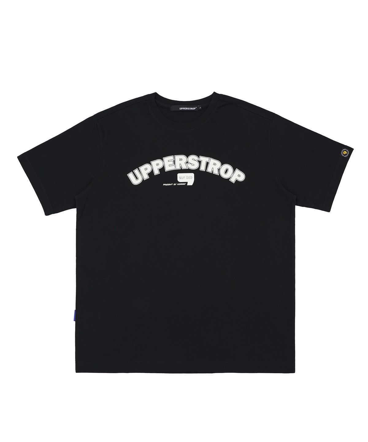 어퍼스트롭(UPPERSTROP) [UP9610] 어센틱 아치로고 반팔 티셔츠 블랙