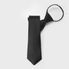 블랙 솔리드 지퍼 넥타이 MNZ001BK