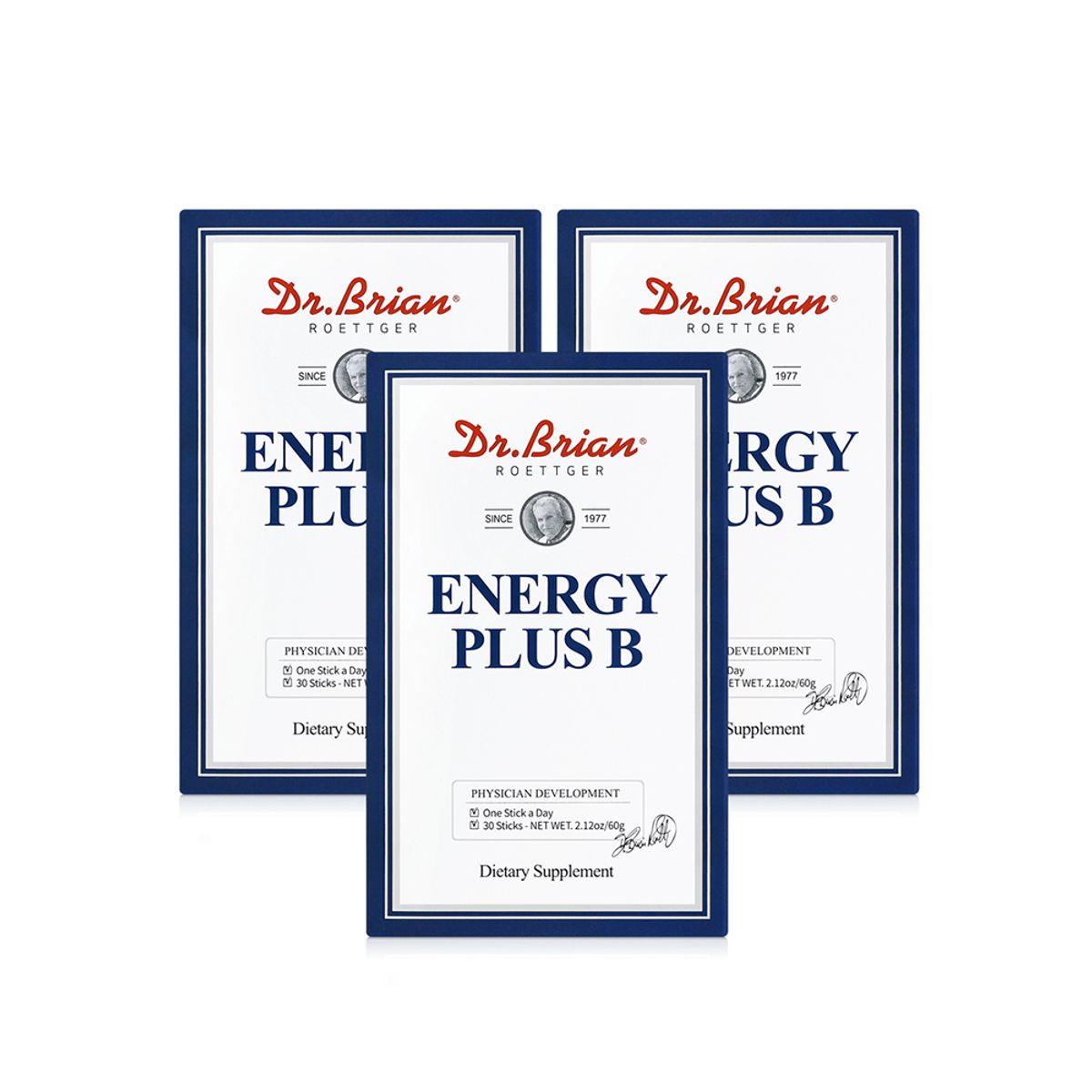 닥터브라이언(DR.BRIAN) 에너지 플러스B 비타민B&C(30포) X 3PACK(3개월분) 청사과맛