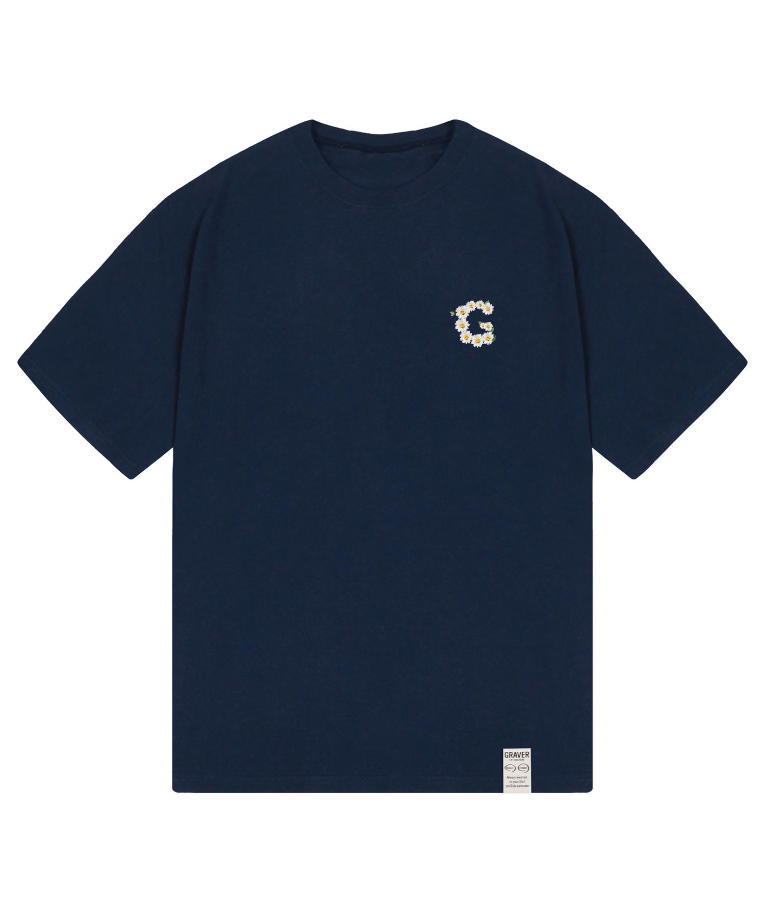 【GRAVER】23FW★ Sleeve Flower Smile Embroidery S Padding MUSINSA | GRAVER [UNISEX] Flower Board Smile Embroidery