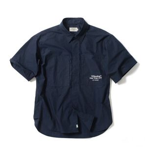 Relaxed Short Sleeve Shirt_Navy