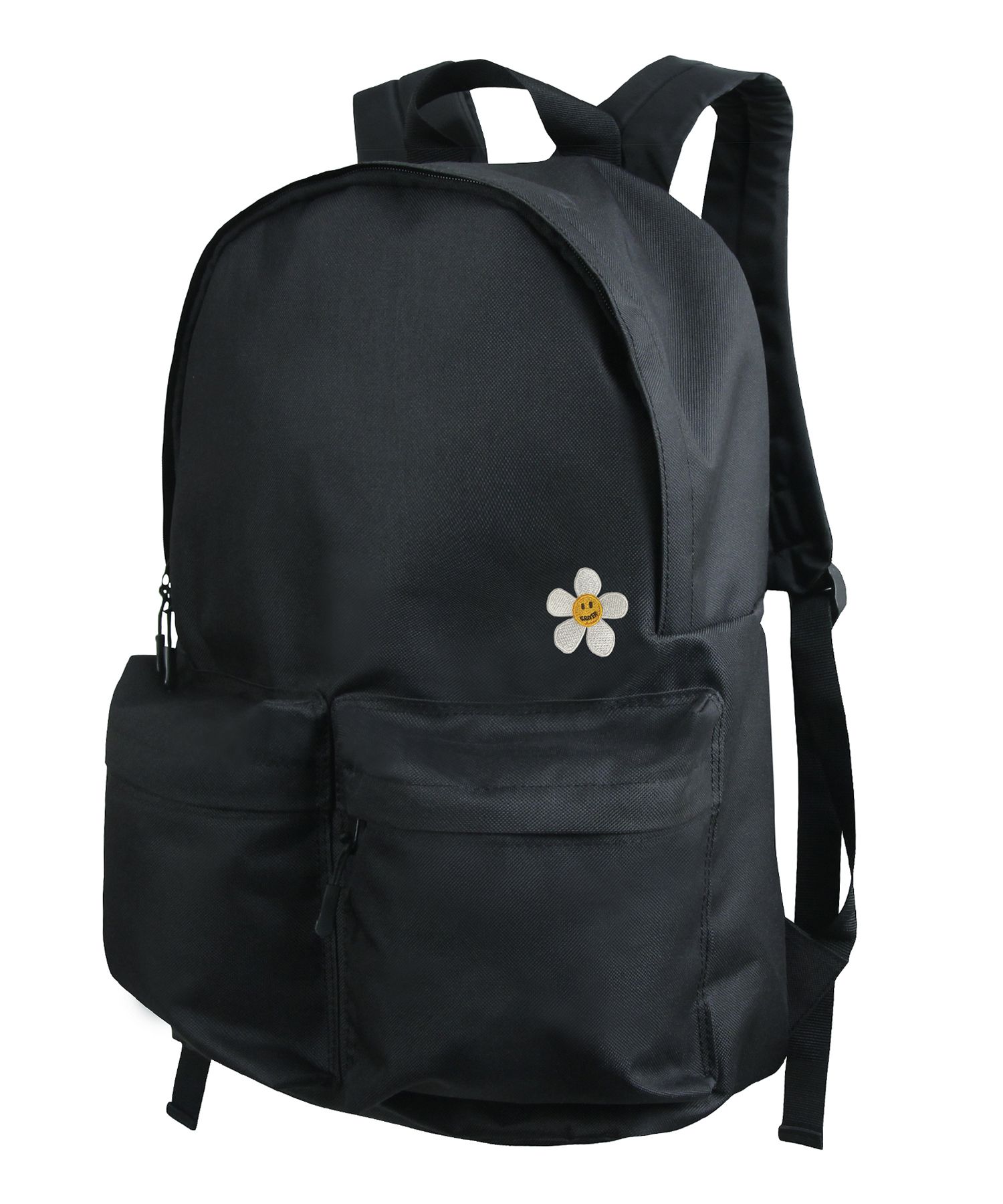 【GRAVER】22SS★ White Flower Smile Embroidery Backpack MUSINSA | GRAVER [UNISEX] White Flower Smile Embroidered