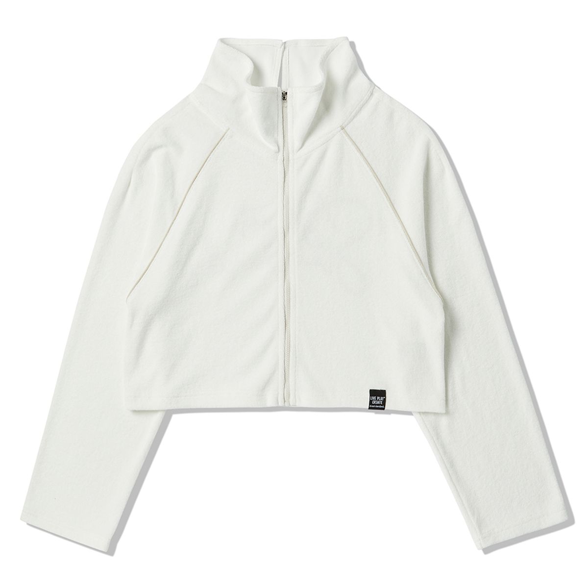스트리트 스탠다드(STREET STANDARD) [STSD]Terry Crop Zip-up(SWOCMJK001_WH)