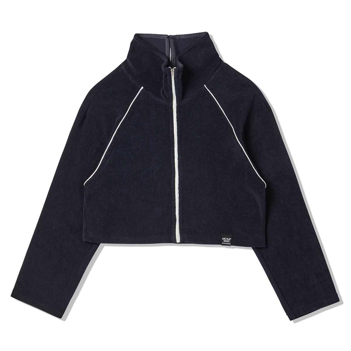 스트리트 스탠다드(STREET STANDARD) [STSD]Terry Crop Zip-up(SWOCMJK001_NV)