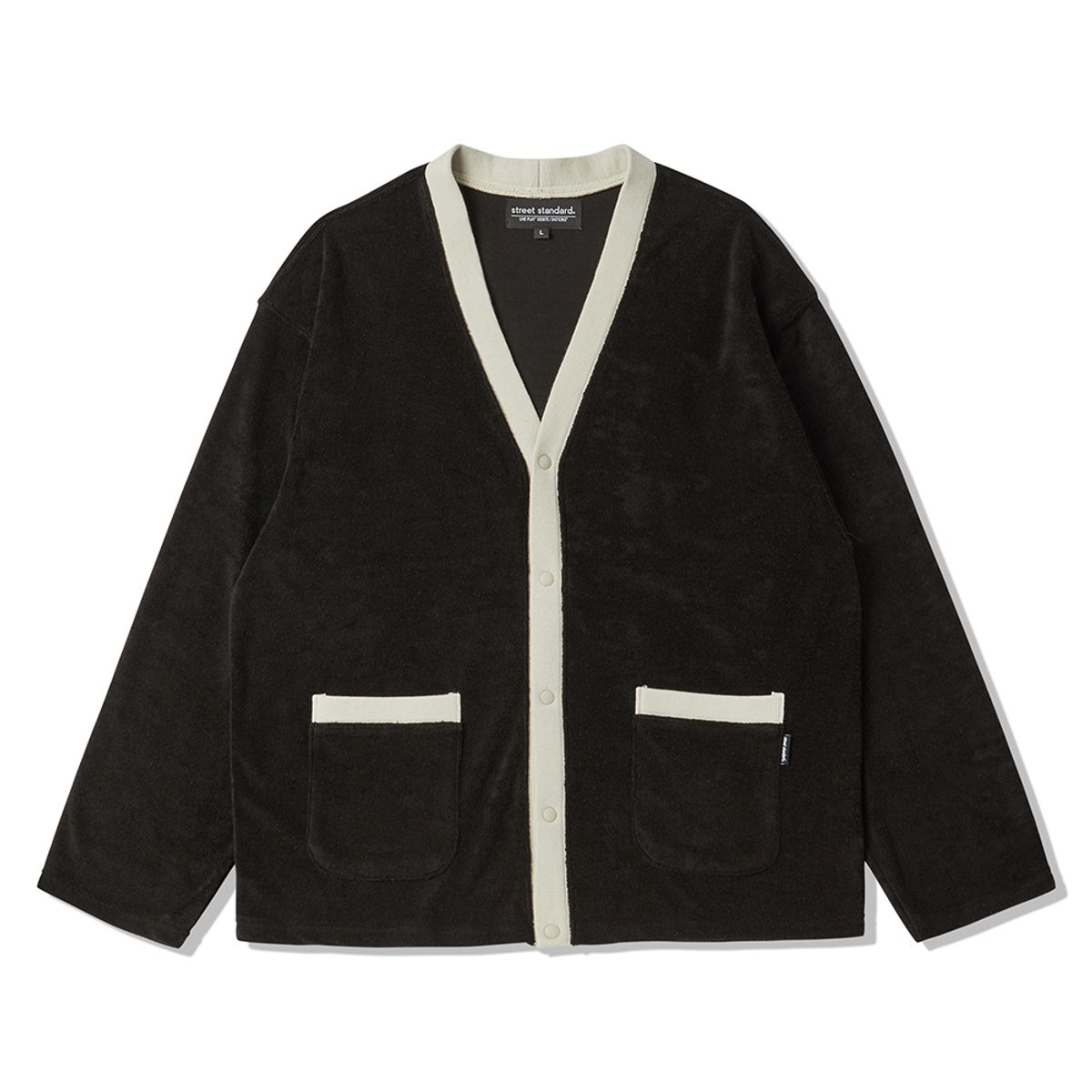 스트리트 스탠다드(STREET STANDARD) [STSD]Terry Robe Cardigan(SUNCMJK001_BK)