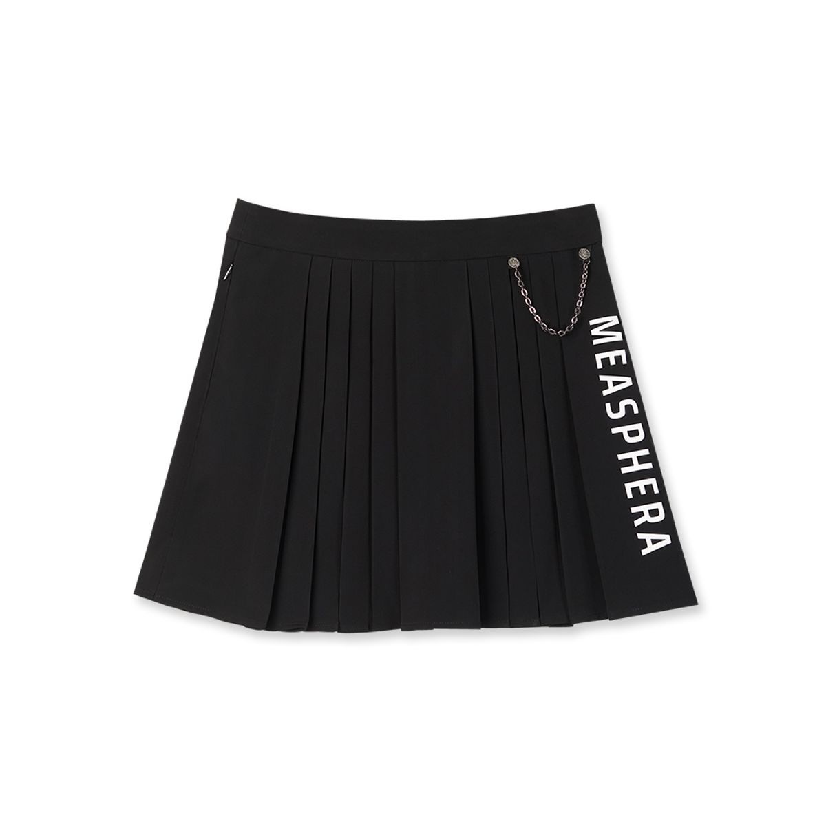 미스페라(MEASPHERA) WOMEN CHAIN PLEATS SKIRT BLACK